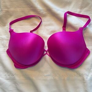 Victoria secret 36c miraculous plunge bra in hot pink